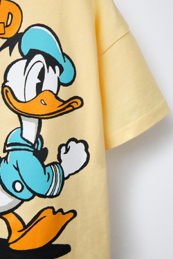 ZARA ФУТБОЛКА С ПРИНТОМ DONALD DUCK © DISNEY, ЖЕЛТЫЙ
