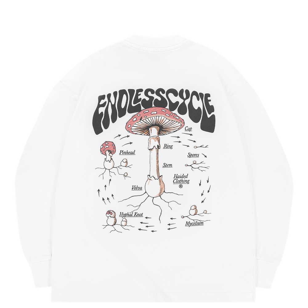 Лонгслив HAIDED ENDLESS CYCLE Белый