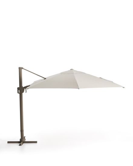 Уличный зонт Noli с алюминиевой конструкцией цвета таупе, 300 x 420 см