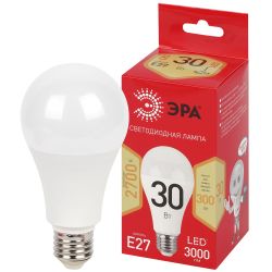 Лампа светодиодная ЭРА RED LINE LED A70-30W-827-E27 R 30Вт груша теплый белый свет Е27 | Лампы cветодиодные Груша (A)