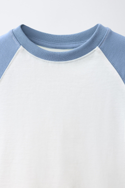 ZARA ФУТБОЛКА РЕГЛАН, СИНИЙ