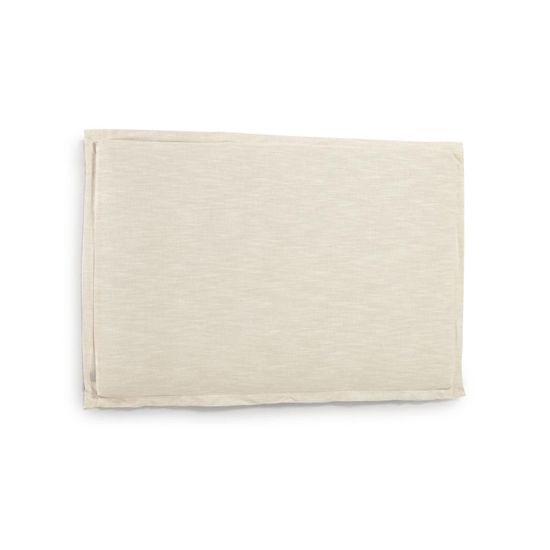 Изголовье из льняной ткани белого цвета Tanit со съемным чехлом 166 x 106 см