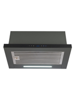 Вытяжка кухонная MACBI Perfa-60G-baf (GREY) серый, D150мм, 1200м3/ч, полновстраиваемая, мотор 230Ватт, стекло 60см, сенсорное управление + управление жестами