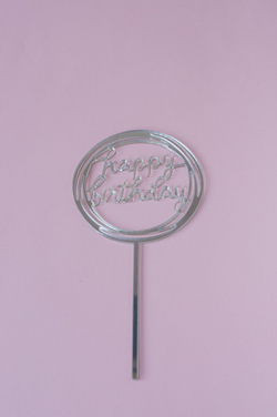Топпер "Happy Birthday" в круге