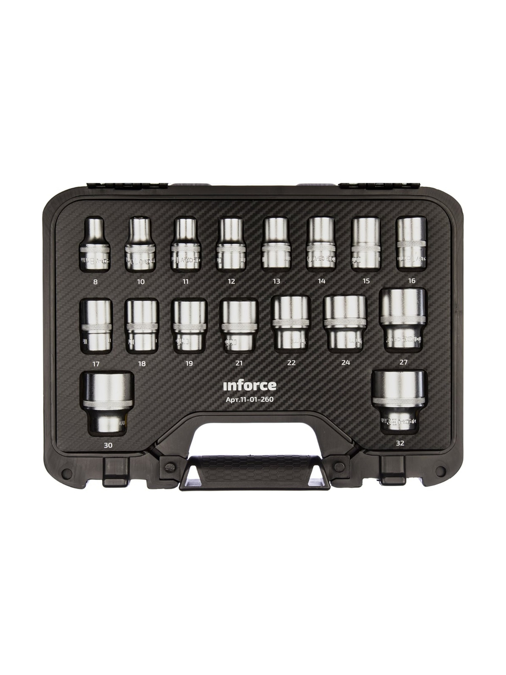 Набор торцевых безударных головок Inforce (1/2; 8-32 мм) 11-01-260