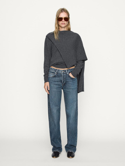 Massimo Dutti Широкие джинсы полной длины со средней посадкой, средний синий