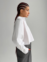 Рубашка Margo 060 однотонная с длинным рукавом укороченная