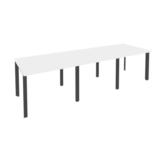 Onix Стол переговорный O.MP-PRG-3.1 Белый Бриллиант/Металл Антрацит 2940*980*750