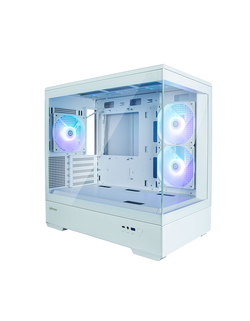 ZALMAN P30 White, MATX, WHITE, WINDOW, 2x3.5", 3x2.5", 1xUSB TYPE-C, 1xUSB3.0, SIDE 2x120mm ARGB, REAR 1x120mm ARGB