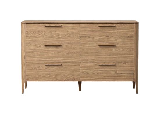 Комод Type oak 6 ящиков ширина 140 см (натуральный дуб)