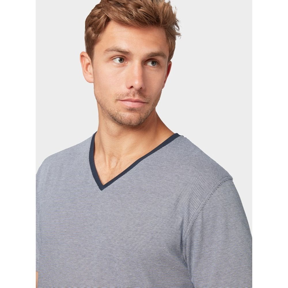 Мужская пижама темно-синяя в полоску Tom Tailor 71077/5607 632