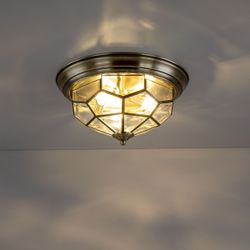 Citilux Витра-1 CL442530 Люстра потолочная витражная Бронза