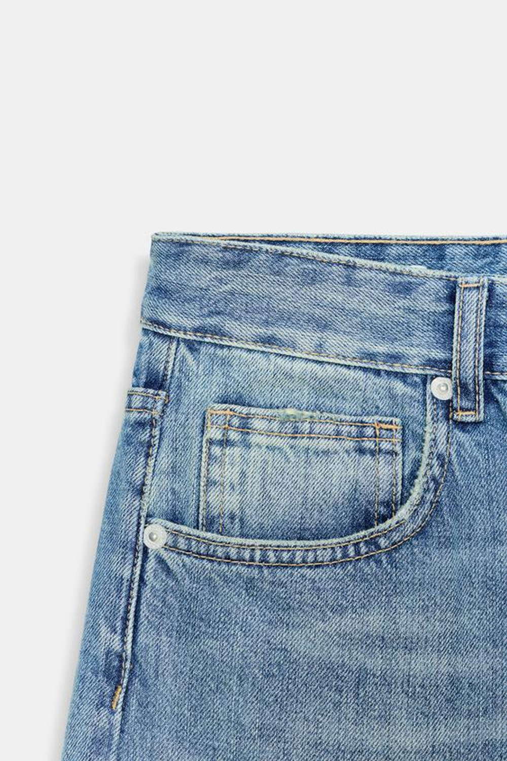 Джинсы TRF с высокой талией и широкими брючинами - ZARA