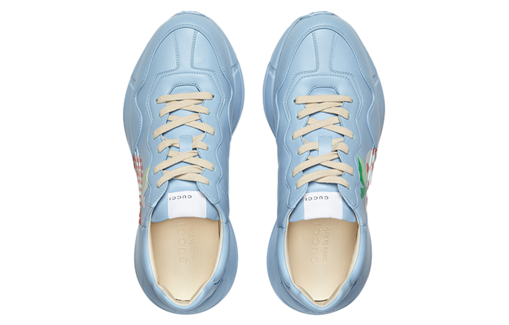 GUCCI Rhyton Low top Casual Shoes Men"s Blue