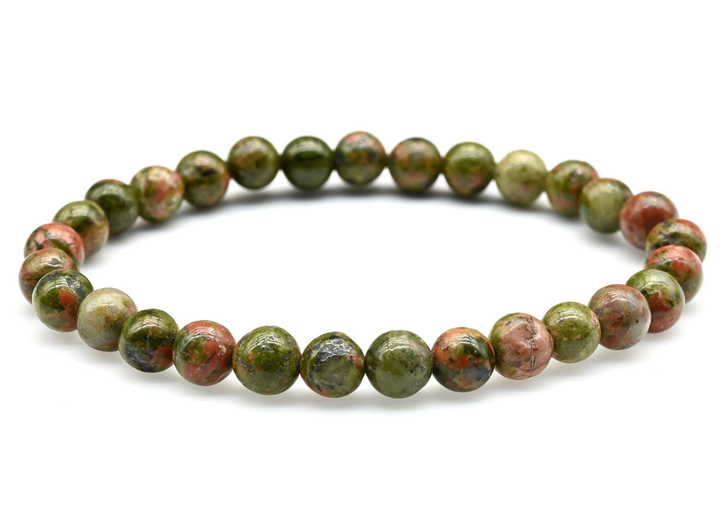 Браслет Унакит шар 6 мм