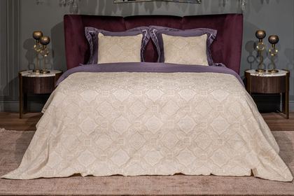 Покрывало 240x260 Garda Decor Тиара бежевое
