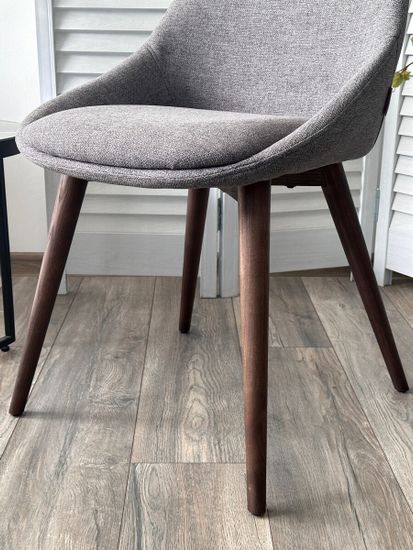 Стул DANIEL Grey Lena-450, ткань / орех