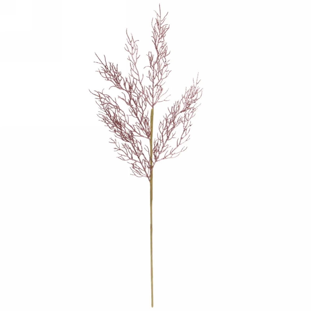 Ветка хвойная «Хрусталик» 75 см, Розовое золото