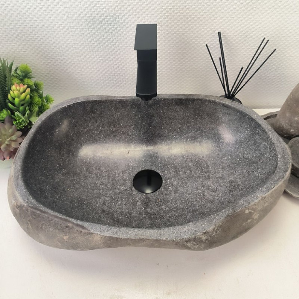 Раковина из речного камня RS63665 (55*36*15) 0122