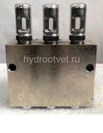 VSG6-KR - Питатель для двухлинейных систем смазки с рабочим давлением 400 бар, количество выходов 6, максимальная доза 2,3 мл/цикл, с регулятором и индикатором