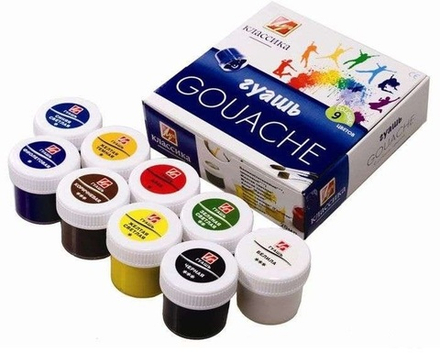 Гуашь классика 9 цветов