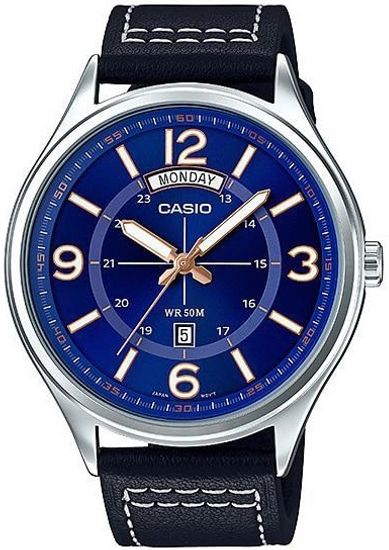 Мужские японские наручные часы Casio MTP-E129L-2B1