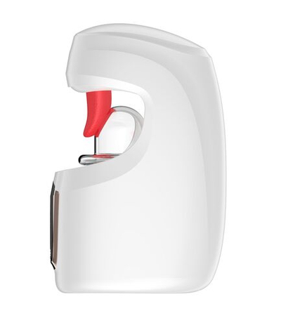 Белый мастурбатор с язычком и возвратно-поступательными движениями (Цвет: белый)