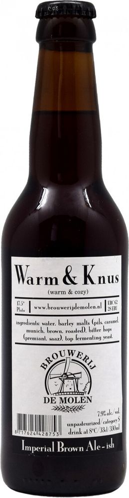 Пиво Brouwerij De Molen Warm &amp; Knus 0.33 л. - Стекло ( 6шт.)