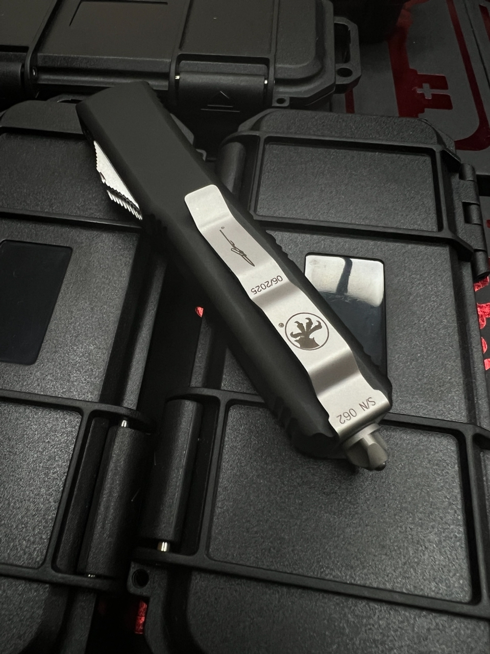 Ножи Microtech Ultratech Death Card Tanto T/E (Левый) + Standard S/E (Правый) "Memento Mori" А+++ - комплект 2 ножа