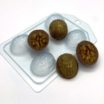 Форма пластиковая для конфет Орех грецкий Скорлупа (4 ячейки)