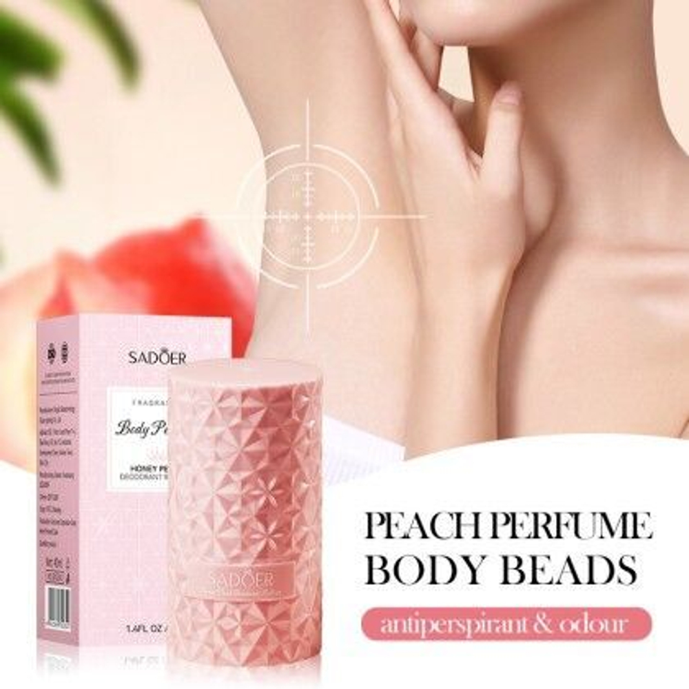 Sadoer Body Perfum Honey Peach Deodorant Roll, 40ml - Дезодорант женский Персик, Жасмин, Сандал