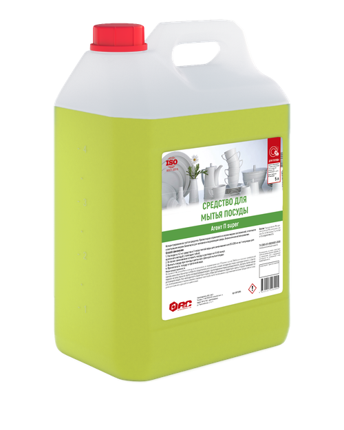 Усиленное средство для мытья и замачивания посуды Агент П super, 5л