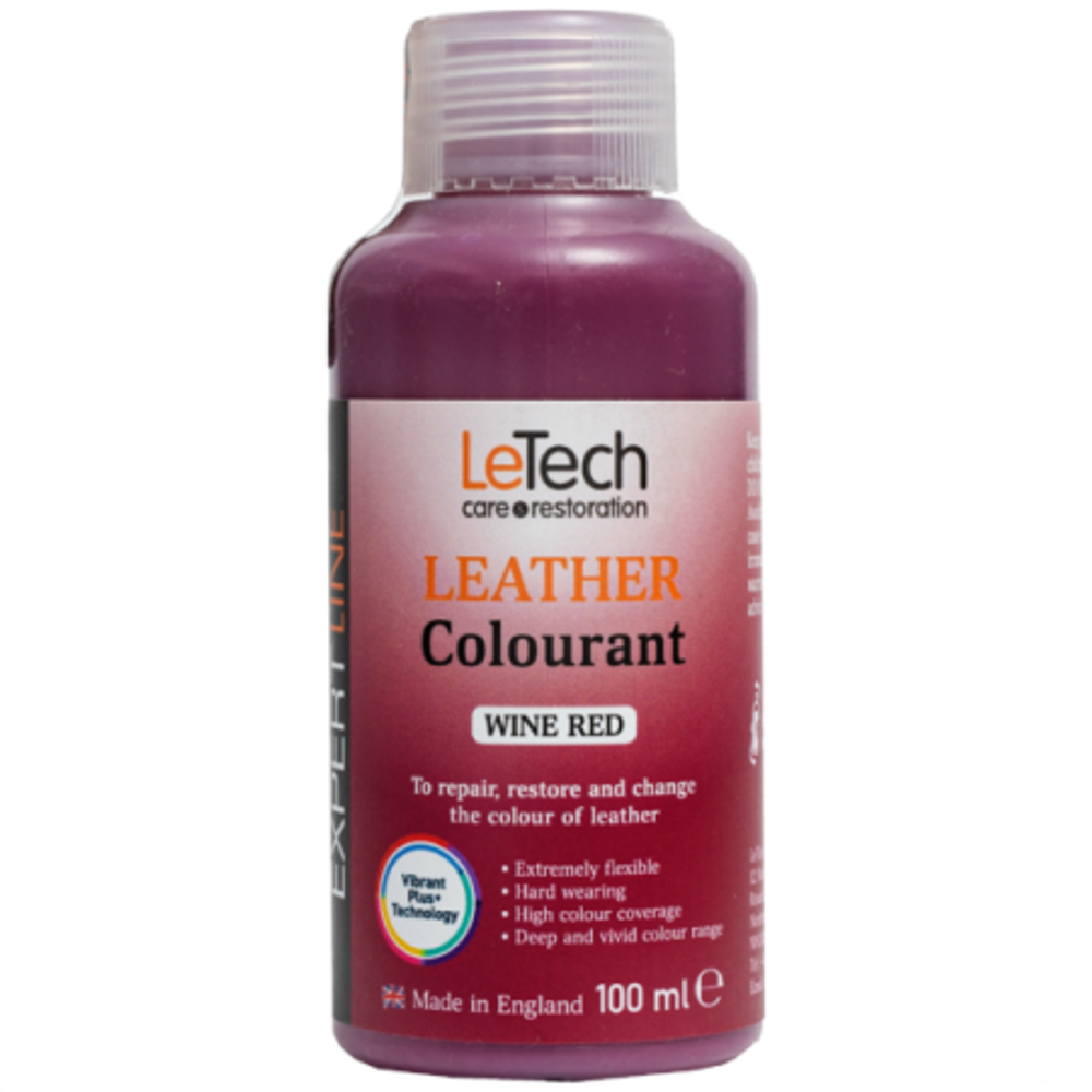 LeTech Expert Line Краска для кожи (Leather Colourant) Wine Red, 100мл
