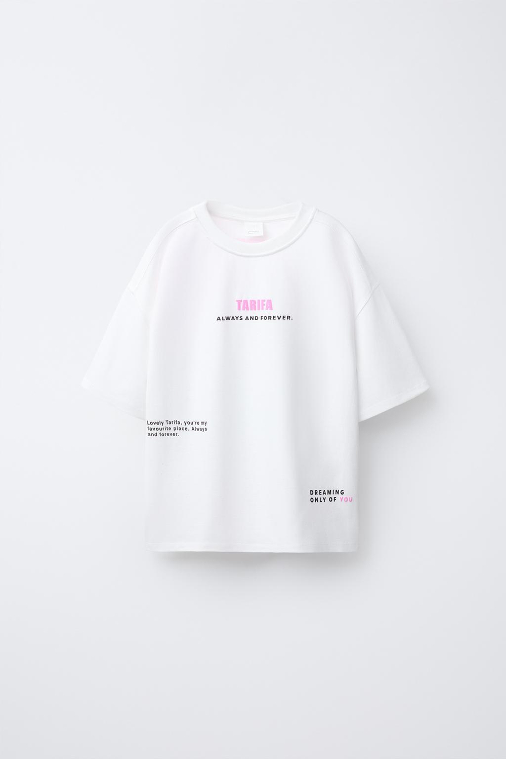 ZARA ФУТБОЛКА С ПРИНТОМ «ГОРОД», БЕЛЫЙ