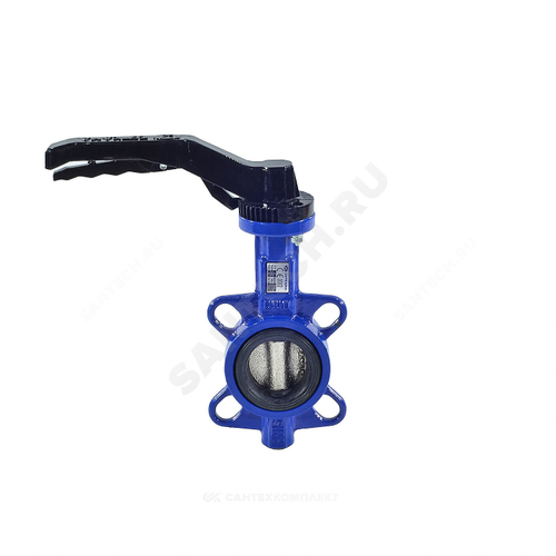 Затвор дисковый поворотный чугун 497B Ду 125 Ру16 межфл с рукояткой диск чугун манжета EPDM Zetkama 497B125C67
