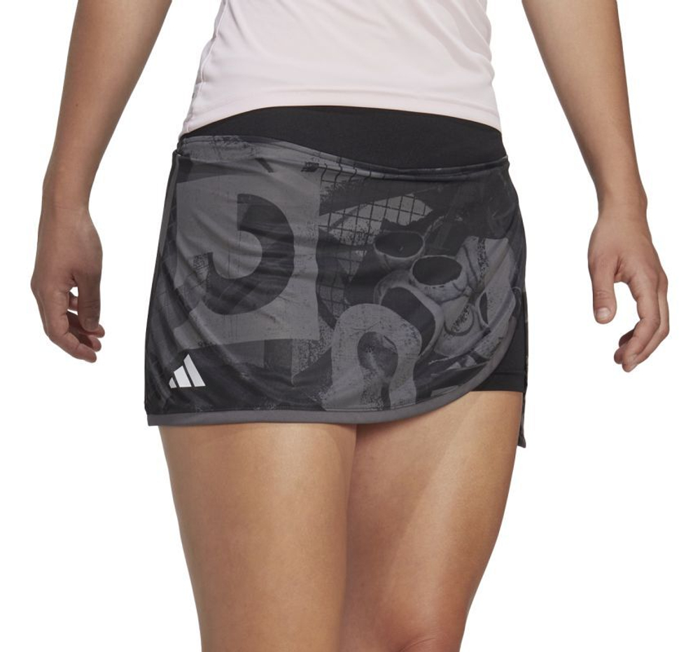 Теннисная юбка Adidas Club Graphic Skirt - серый