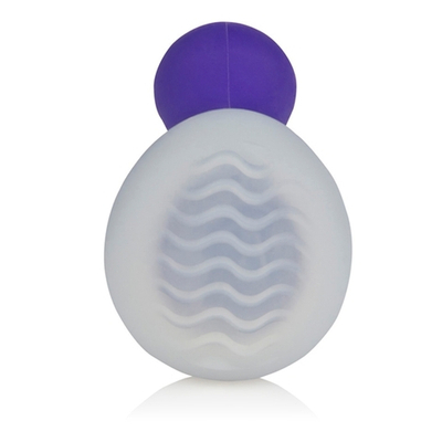 Массажер фиолетового цвета со съемной насадкой для заморозки Posh Silicone Wave (Цвет: фиолетовый)