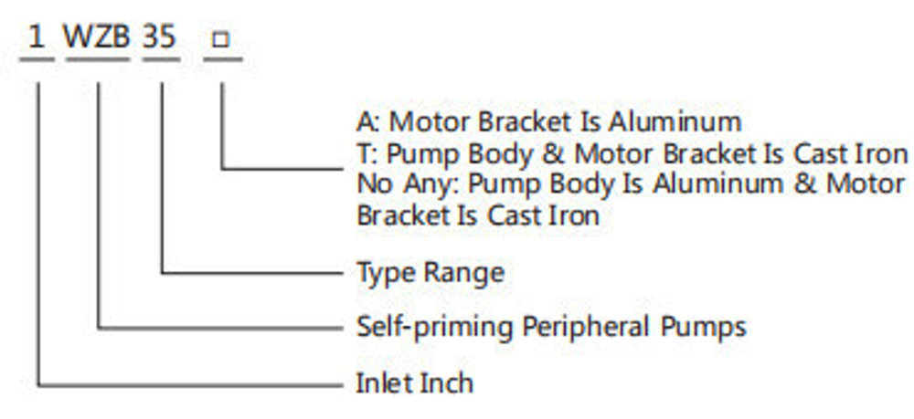 Самовсасывающий поверхностный насос серии WZB, Shimge