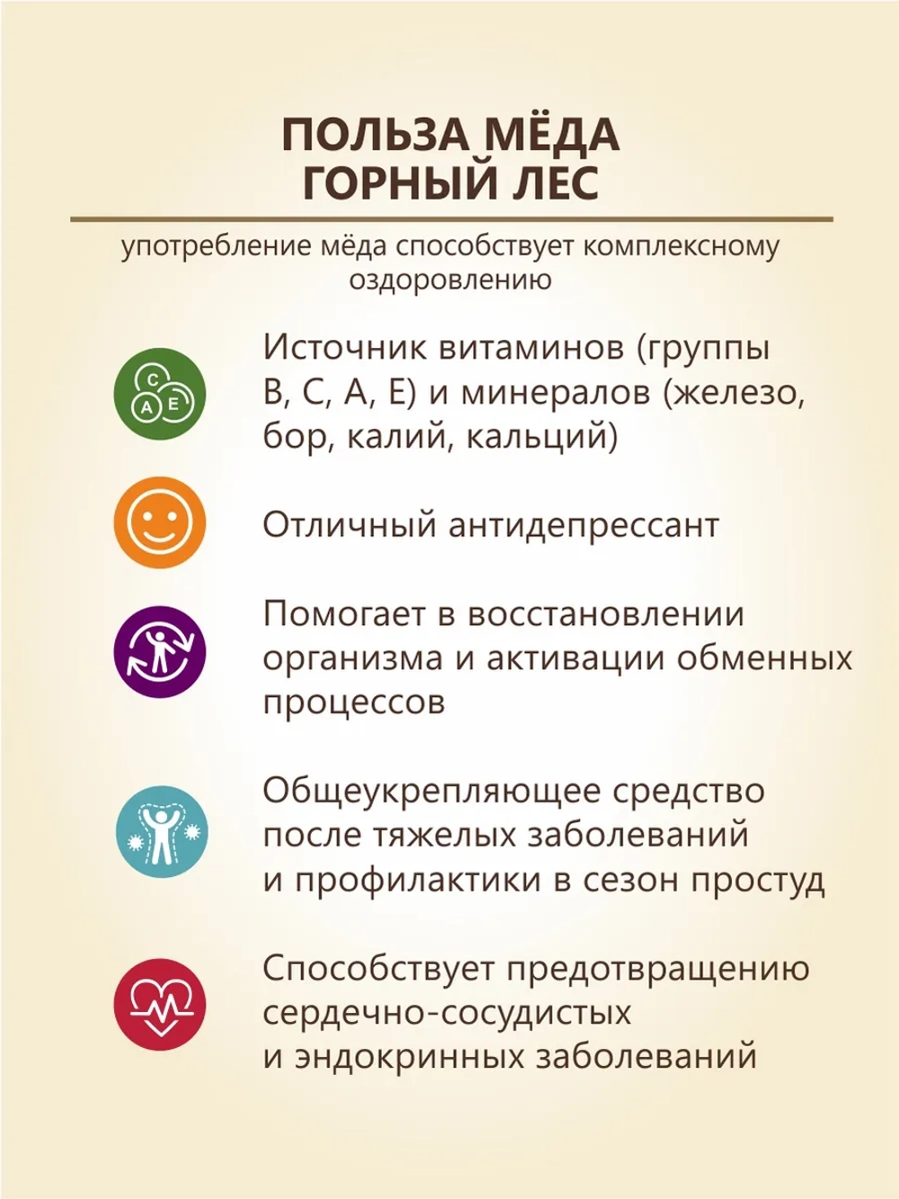 Мед натуральный ассорти 4х500 г