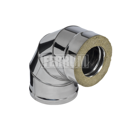 Сэндвич-колено 90° (430/0,5мм + оц.) Ф130х200