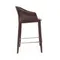 Полубарный стул Gio, коричневая кожа