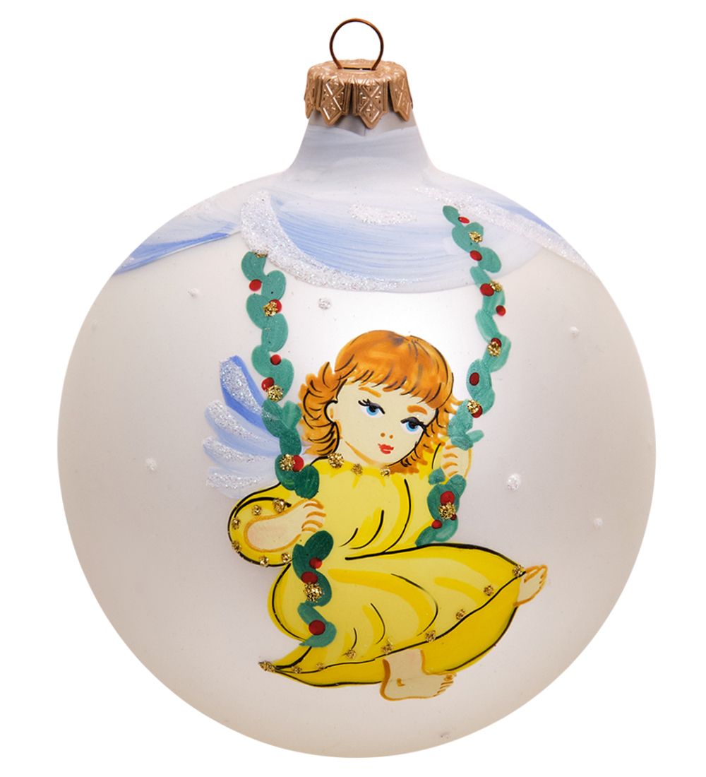 Элита НФШ-1475/1 Ел.украшение Шар «Ангел на качелях» 100 мм