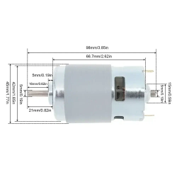 775 беззубчатый DC Motor 24V 12000RPM Большой крутящий момент микро с двойным шарикоподшипником Подходит для электрических инструментов/вентиляторы пылесоса