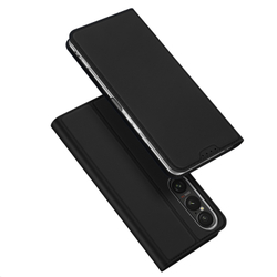 Чехол книжка из PU кожи черного цвета от Dux Ducis для смартфона Sony Xperia 1 VII (1-7), серия Skin Pro Series Case