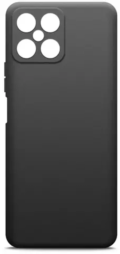 Силиконовый чехол с микрофиброй для Honor X8  black DF