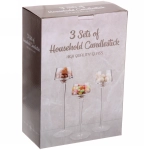 Подсвечники в наборе 3шт «Сrispy» 7,5*20,23,26см