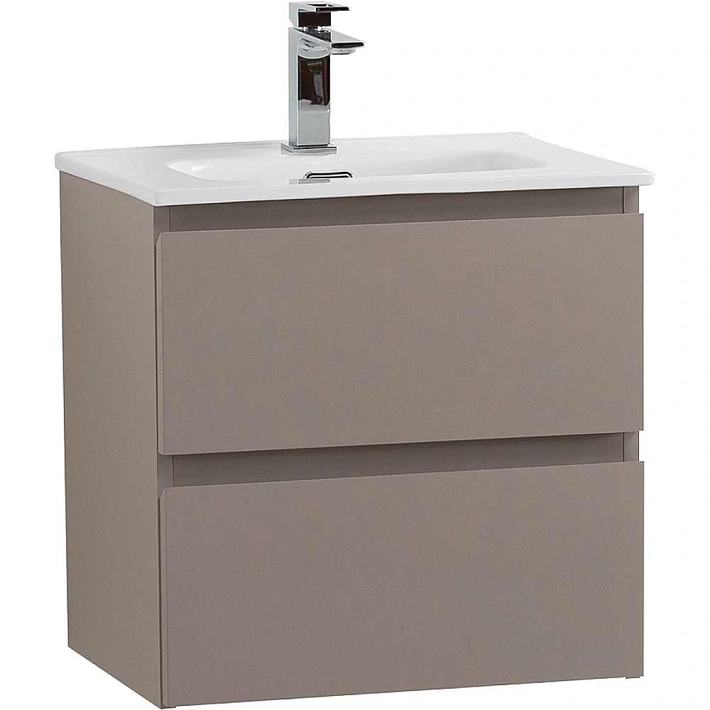 Тумба с раковиной BelBagno 50 KRAFT 39-500/390-2C-SO-СO+BB500/390ETL бежевая матовая