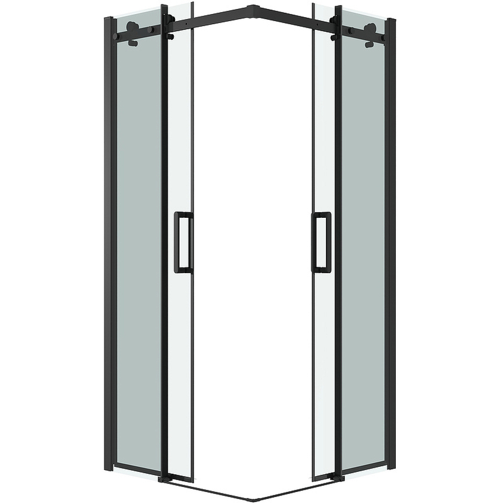 Душевой уголок Grossman Classic 100х100 300.K33.04.1010.21.00 профиль Черный матовый стекло прозрачное
