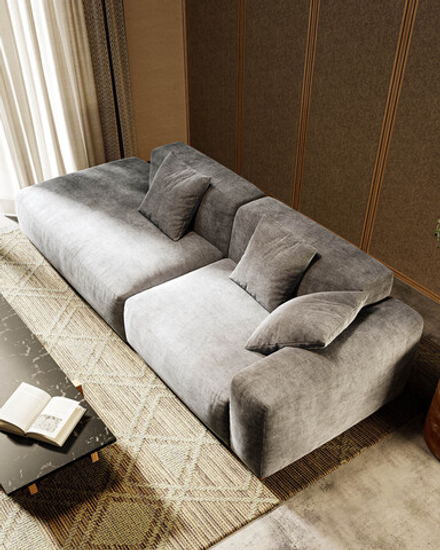 4-х местный нераскладной диван с лаундж модулем SAGA 008/013