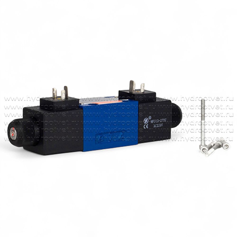 4WE6G61/CW220-50N9K4 - Гидрораспределитель золотниковый Ду 6 с электроуправлением, схема G (64), электроуправление W230, возврат - пружинный